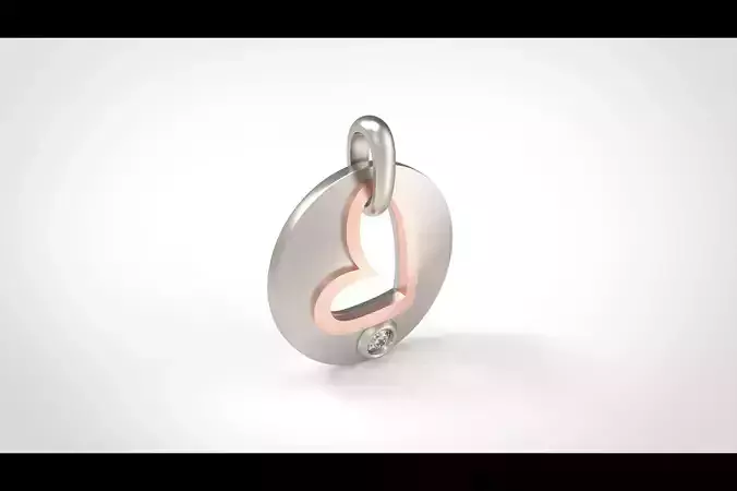 Model 328 Diamond Heart Pendant