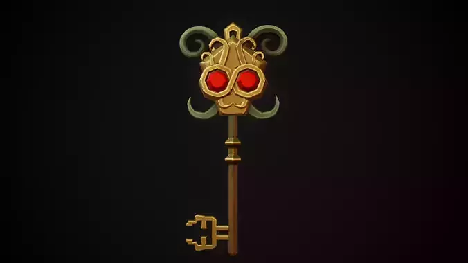Stylized Key Free low-poly 3D model
