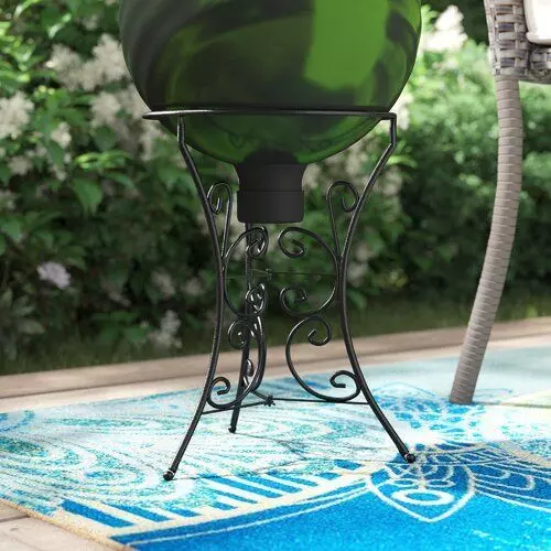 Black Tatianina Gazing Ball Stand 3D model_0