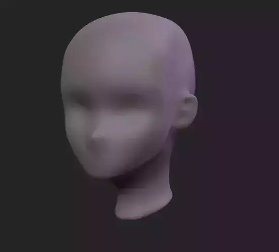 Anime Head Base Mesh