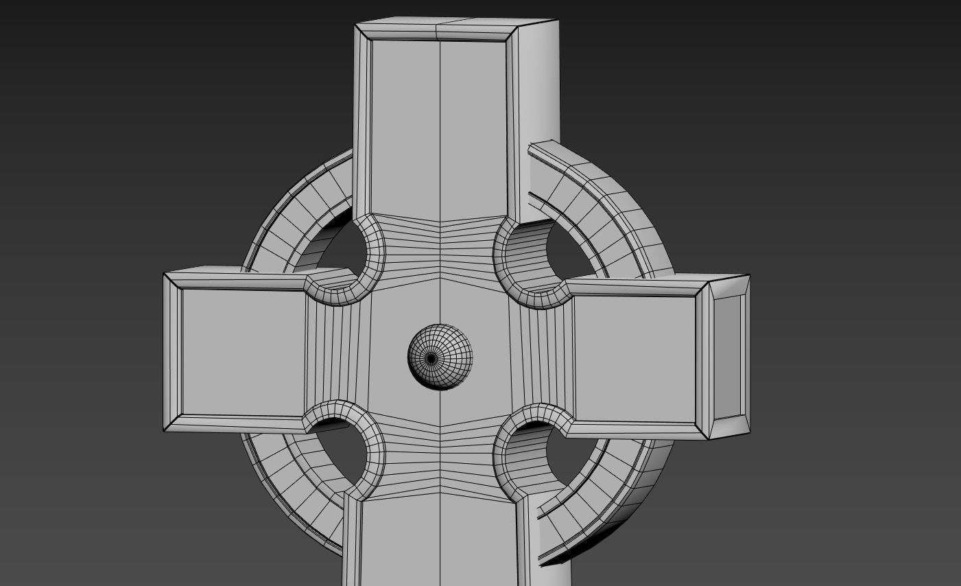 Celtic cross grave stone Low-poly 3D model_9