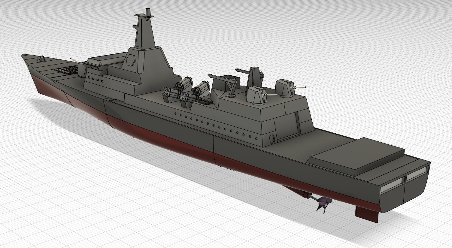 Cruiser - 3D print warship 3D print model_2