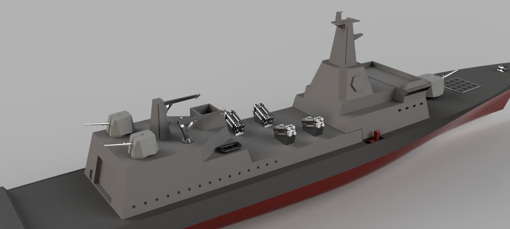 Cruiser - 3D print warship 3D print model_17