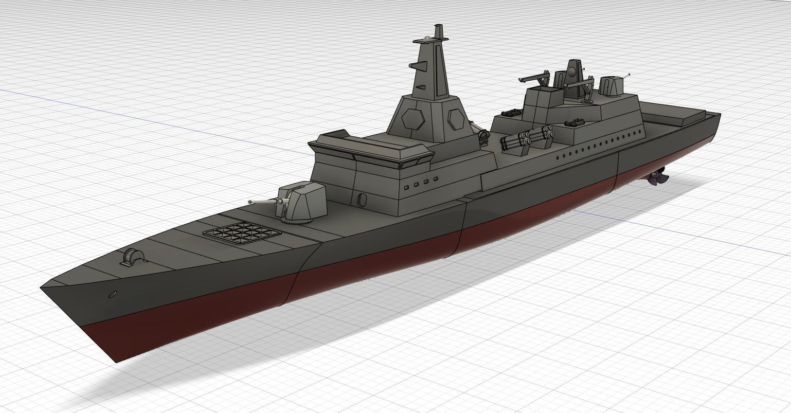 Cruiser - 3D print warship 3D print model_1