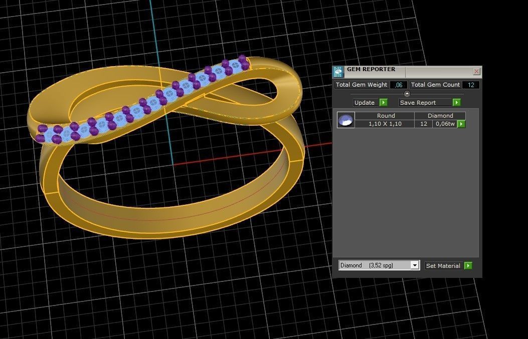 Model 333 Infinity Ring 6half US Size  3D print model_12