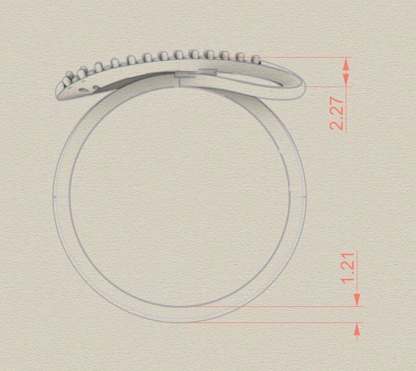 Model 333 Infinity Ring 6half US Size  3D print model_6