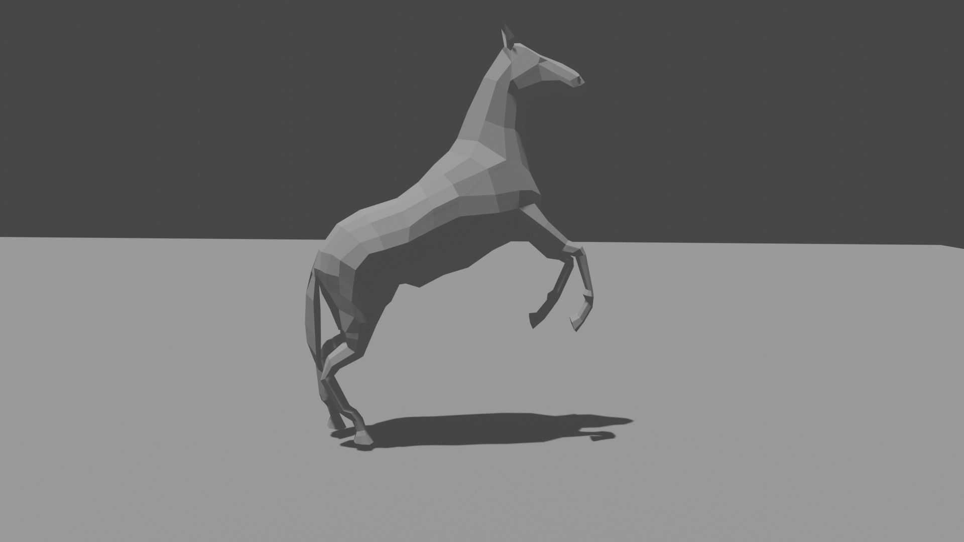 Rigged Low-Poly Horse Low-poly 3D model_5