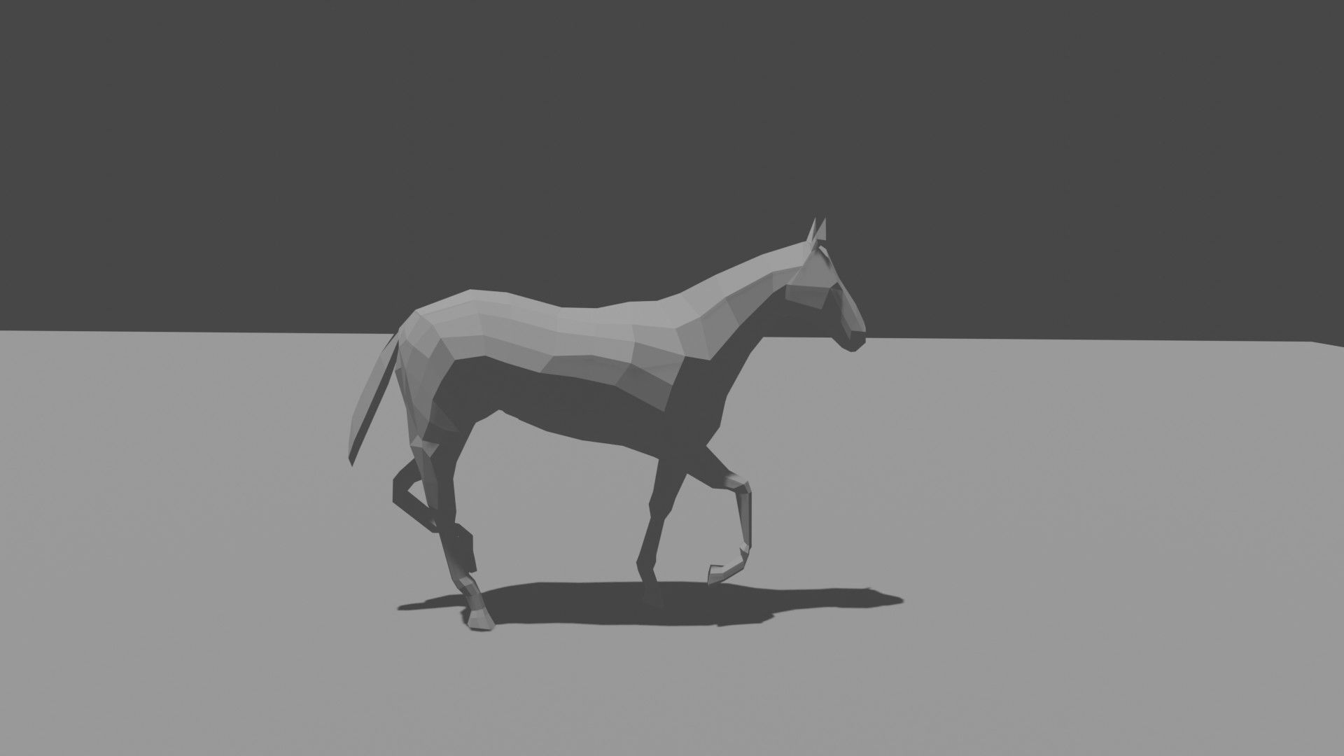 Rigged Low-Poly Horse Low-poly 3D model_4