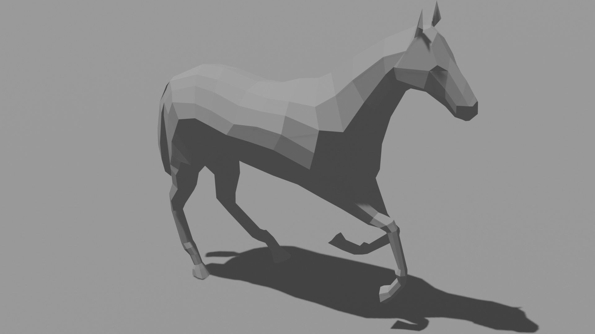 Rigged Low-Poly Horse Low-poly 3D model_2