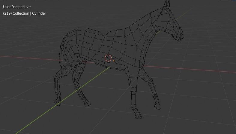 Rigged Low-Poly Horse Low-poly 3D model_3