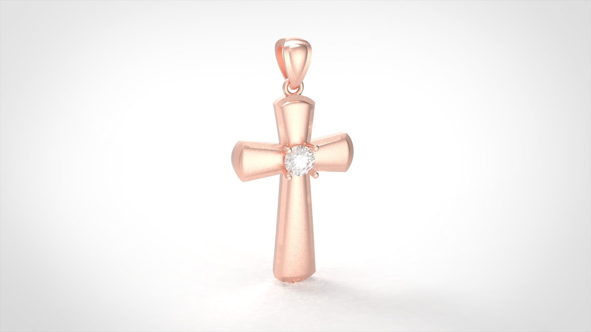 Model 337 Cross Diamond Pendant  3D print model_1