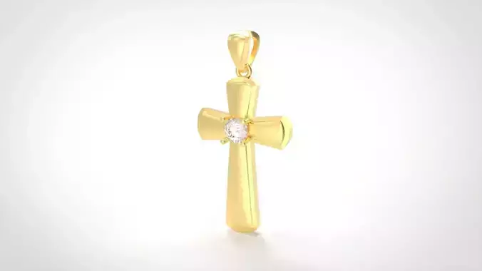 Model 337 Cross Diamond Pendant 