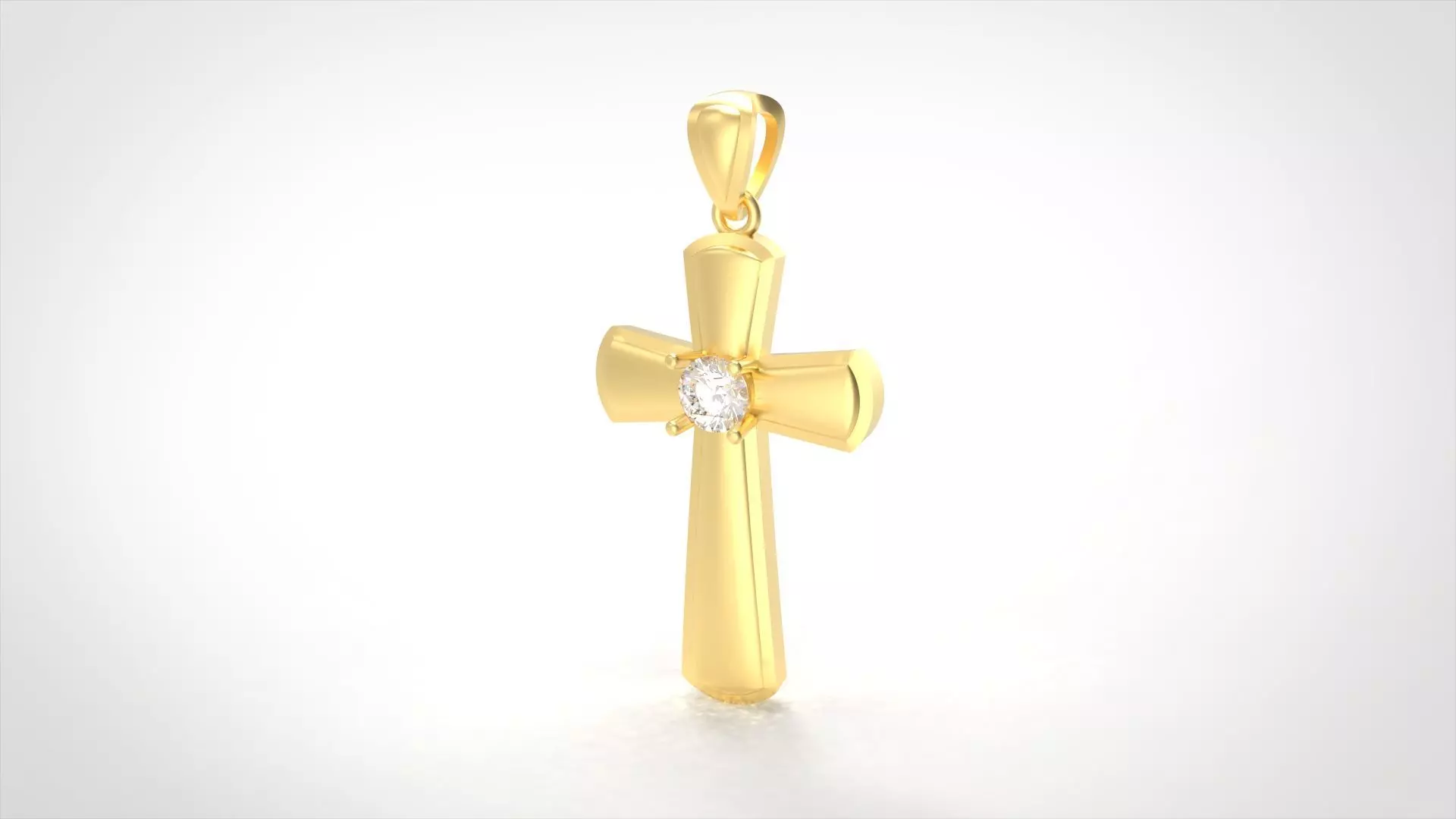 Model 337 Cross Diamond Pendant  3D print model_0