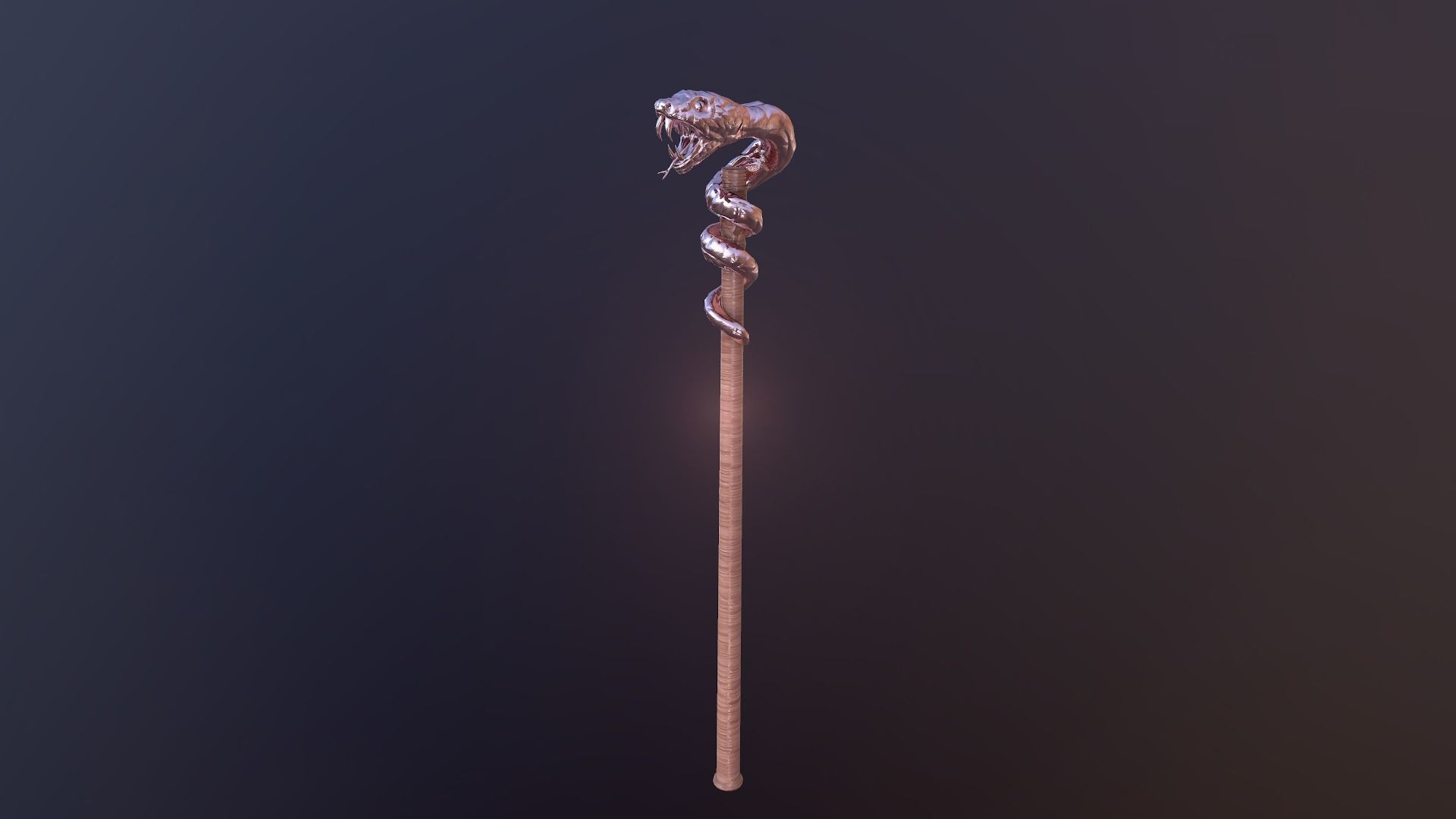 Snake stick Low-poly 3D model_11
