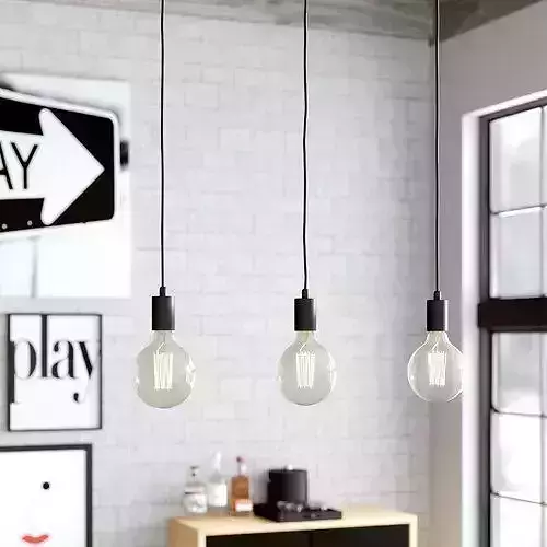 Black Foxworth Light Kitchen Island 3D model