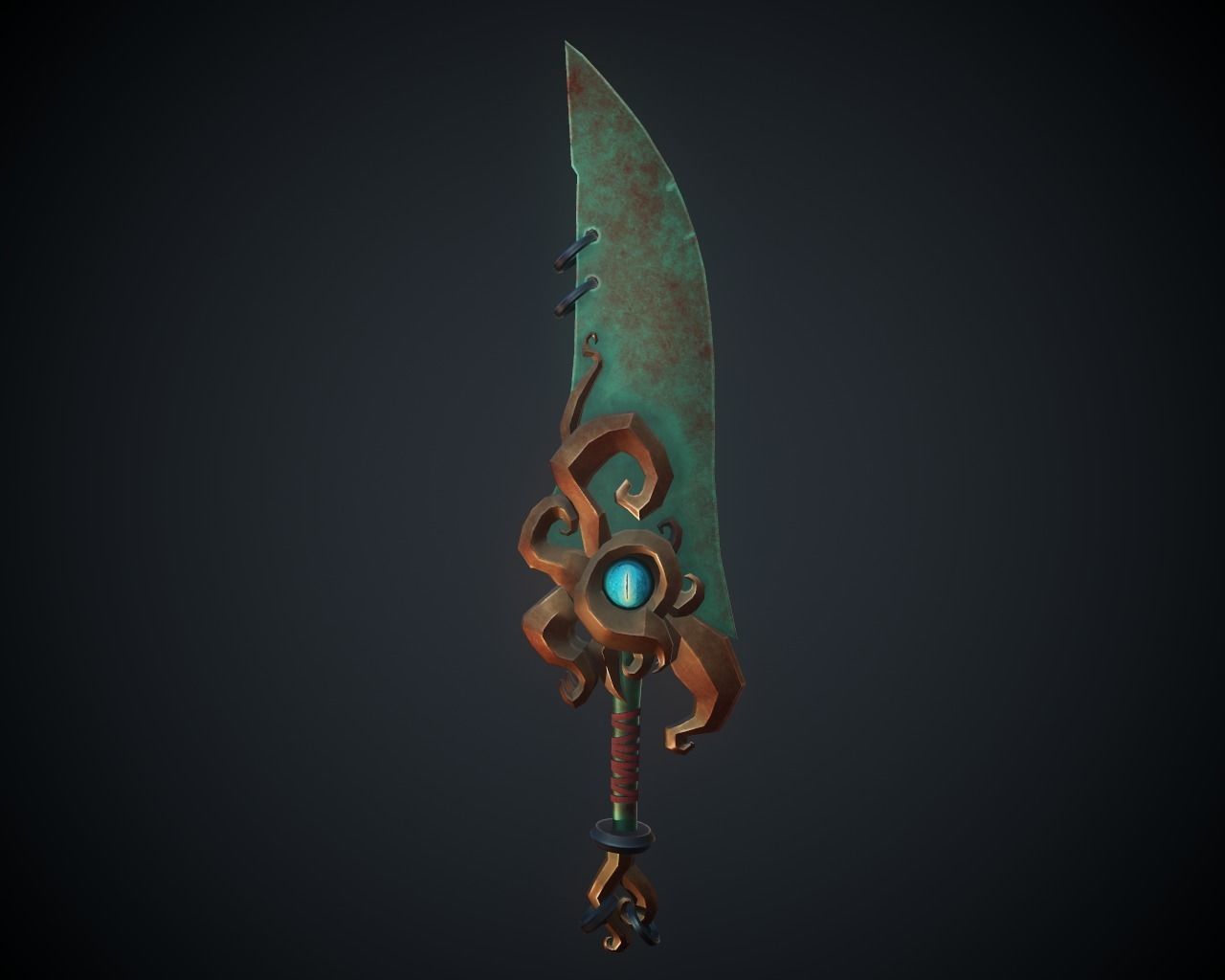 Stylized Monster Sword Low-poly 3D model_2
