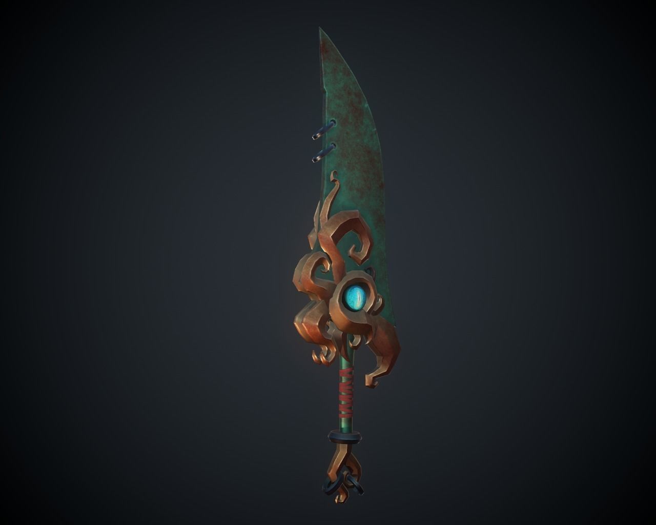 Stylized Monster Sword Low-poly 3D model_5