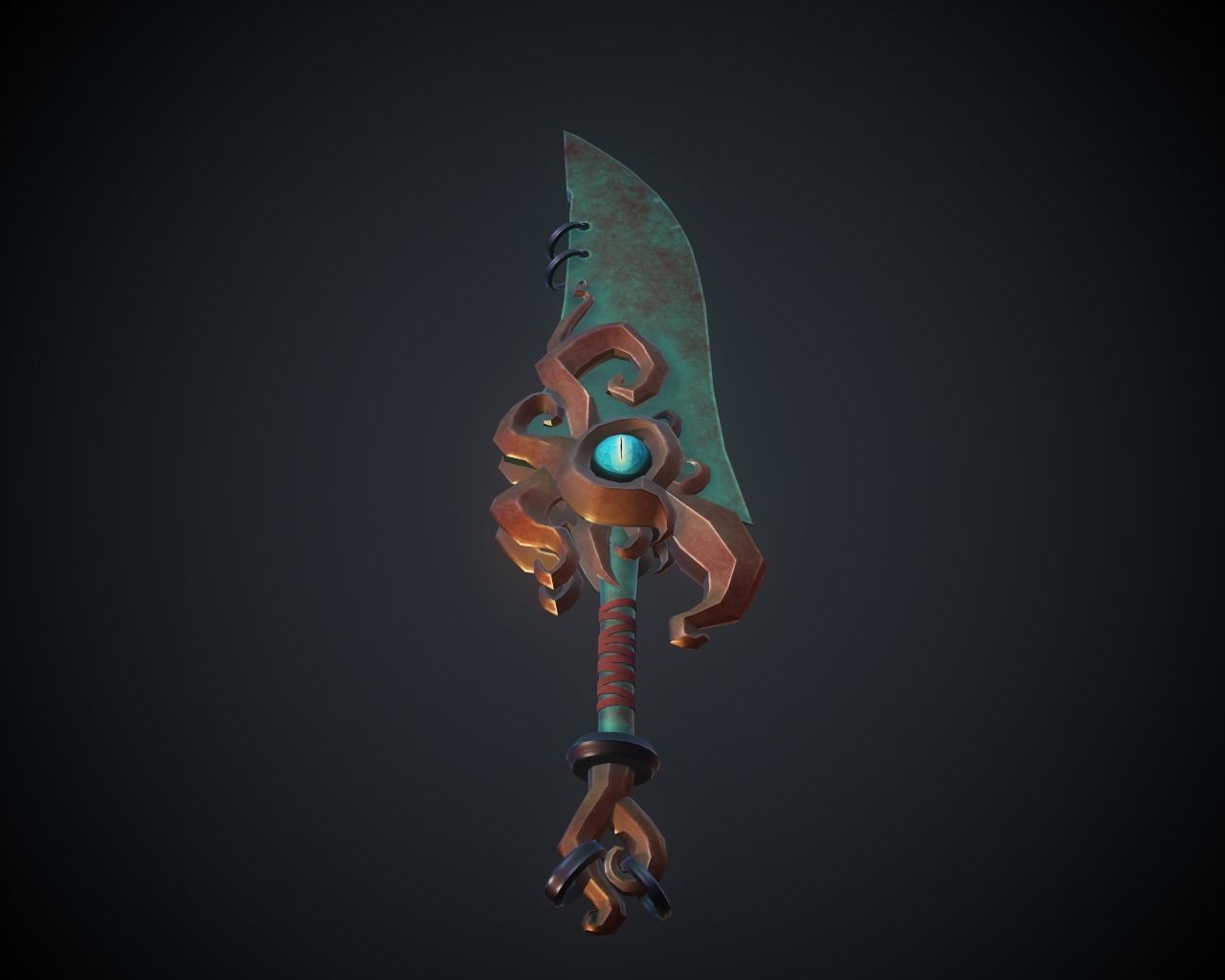 Stylized Monster Sword Low-poly 3D model_6