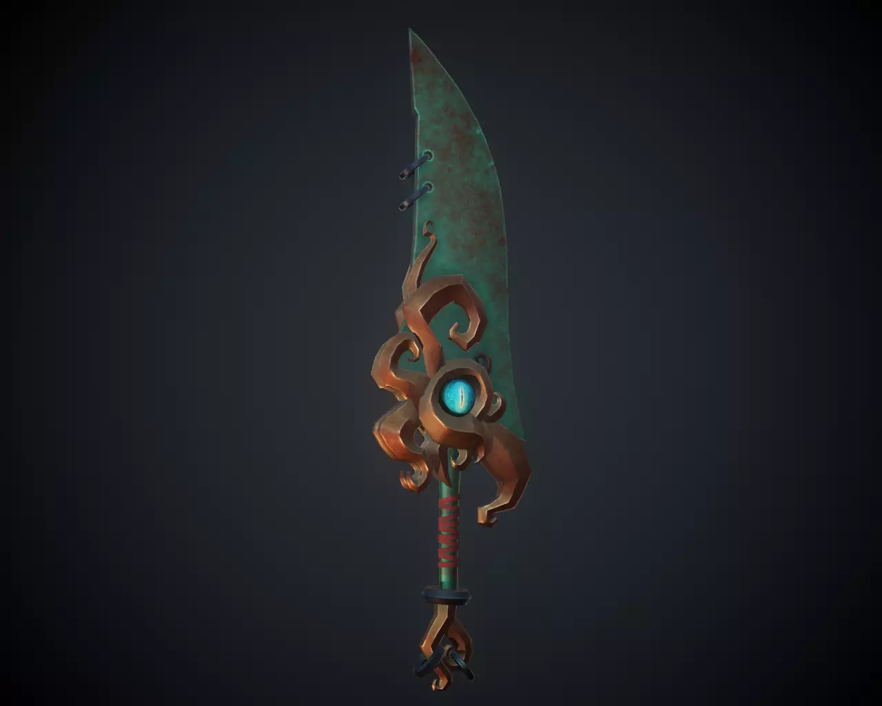 Stylized Monster Sword Low-poly 3D model_0