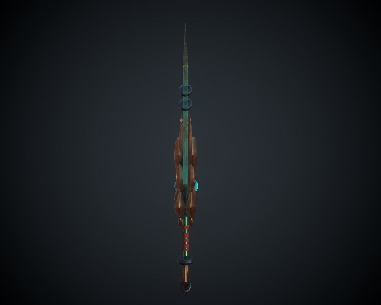 Stylized Monster Sword Low-poly 3D model_7
