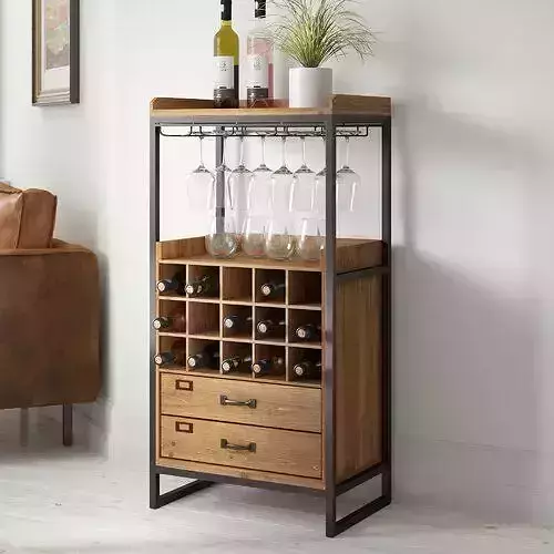 Brown Finley Bottle Wine Cabinet