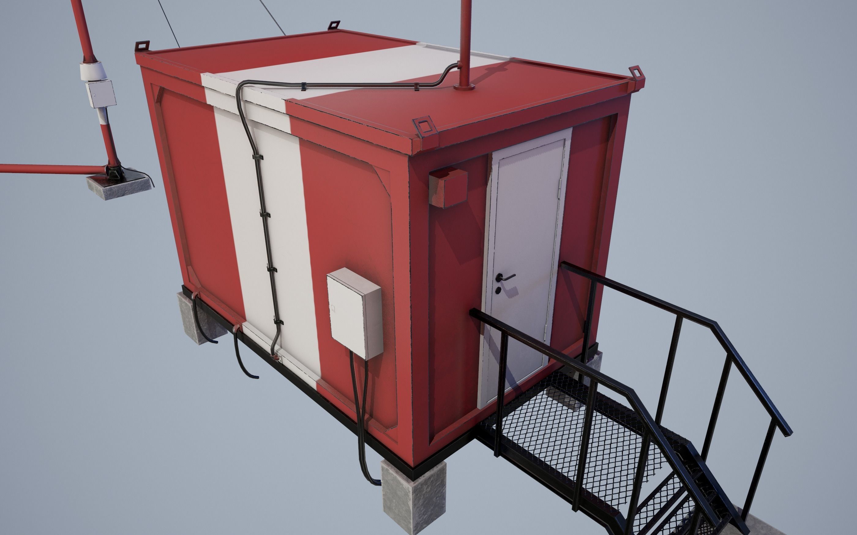 Non-directional Radio Beacon RMP-200 Low-poly 3D model_8