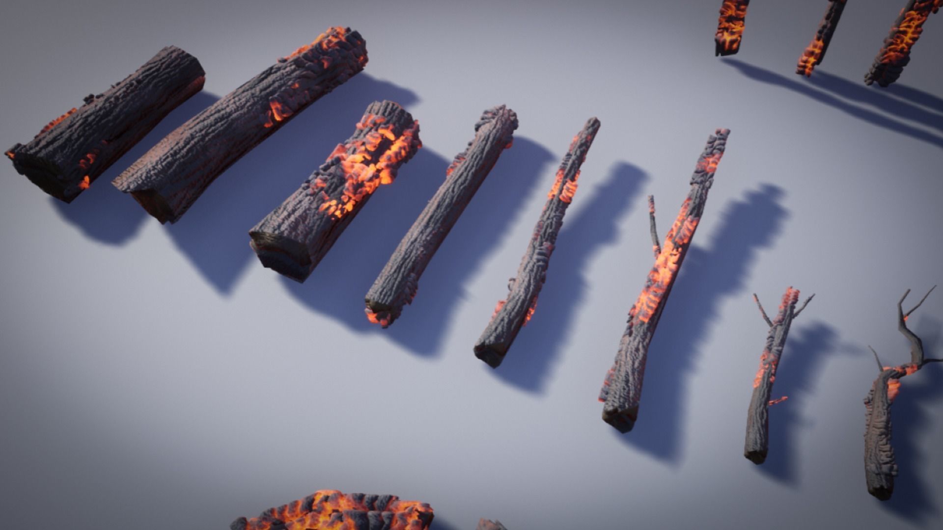 Burning Wood Animated 26 Pack Unreal Engine 3D model_8
