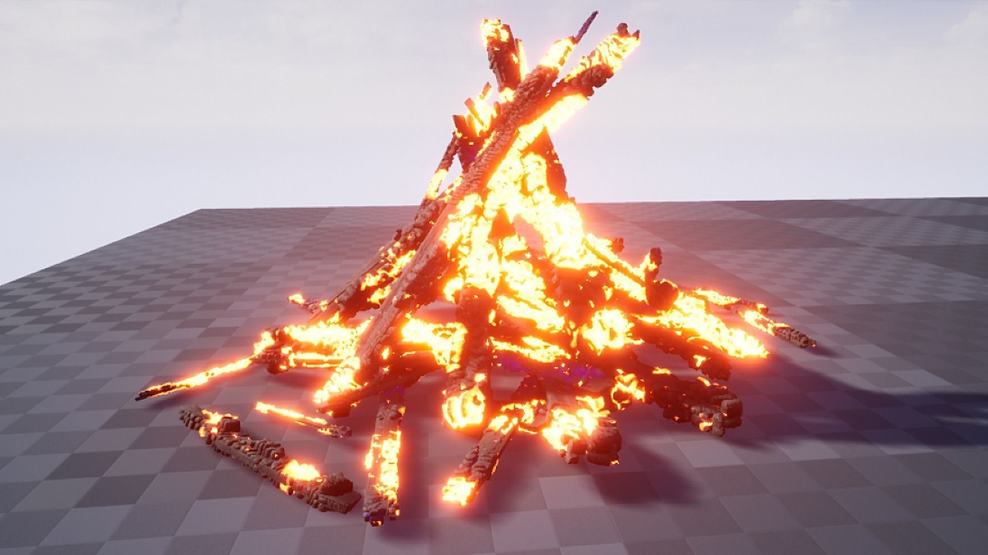 Burning Wood Animated 26 Pack Unreal Engine 3D model_6