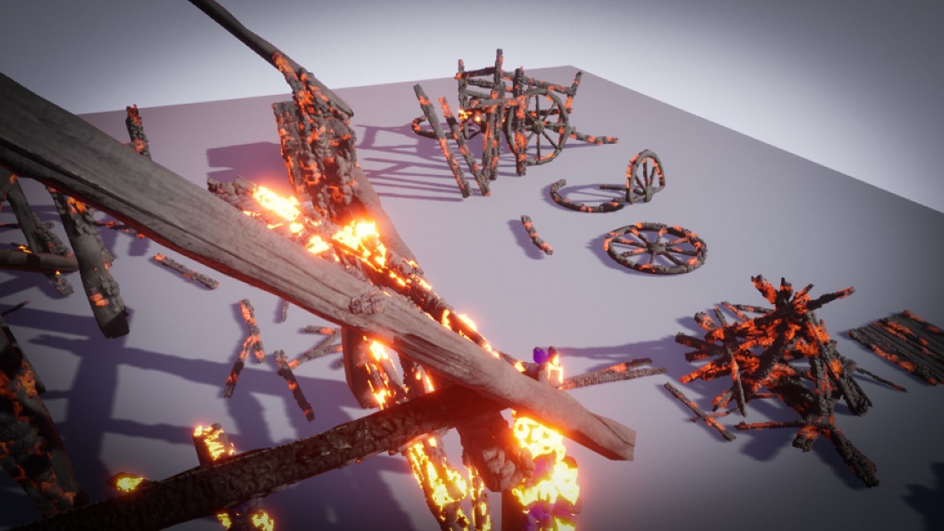 Burning Wood Animated 26 Pack Unreal Engine 3D model_15