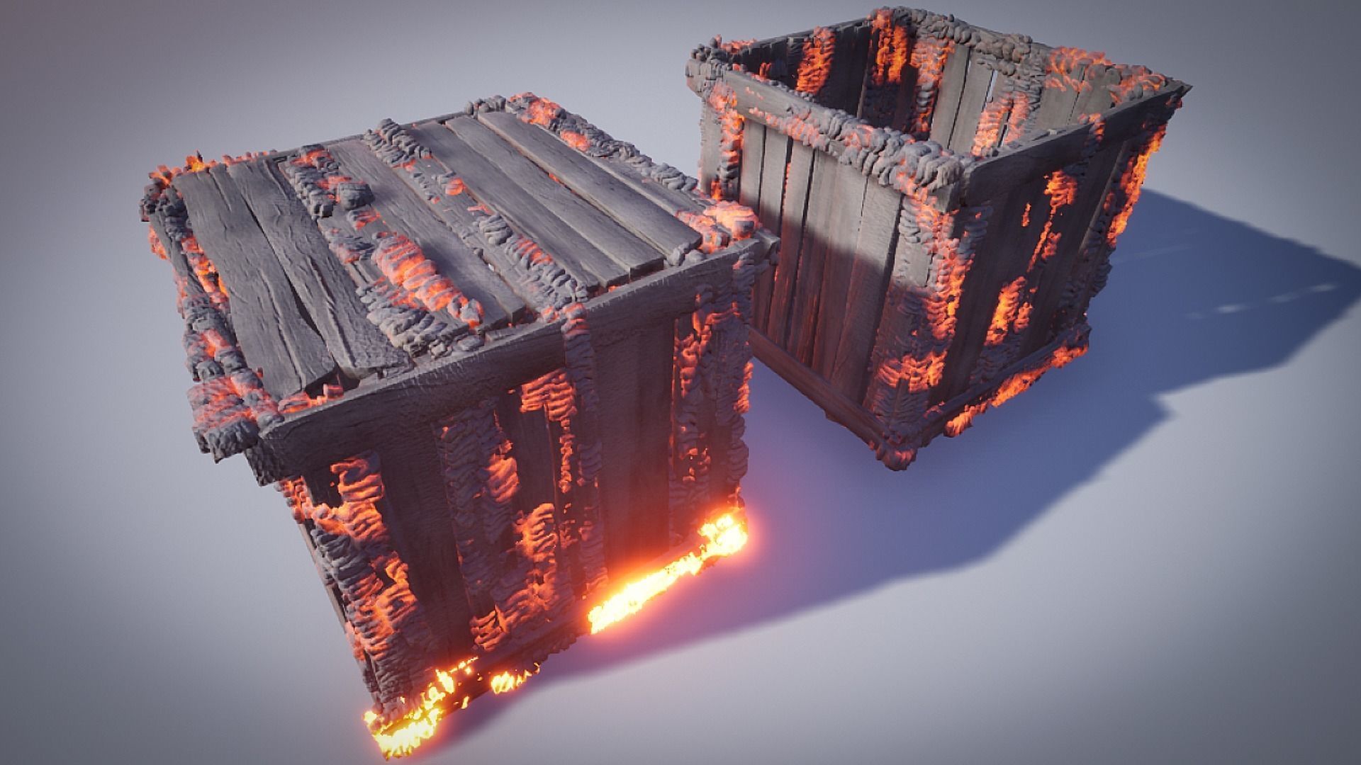 Burning Wood Animated 26 Pack Unreal Engine 3D model_10