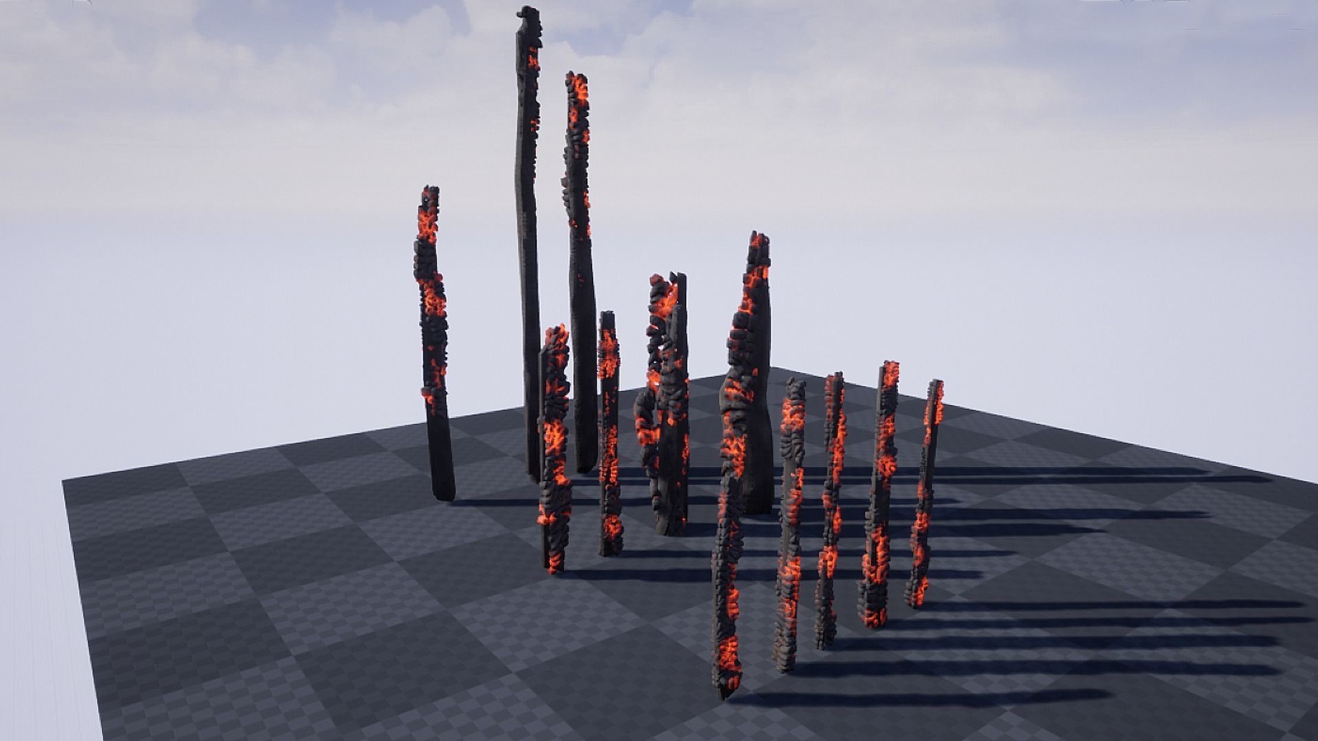 Burning Wood Animated 26 Pack Unreal Engine 3D model_5