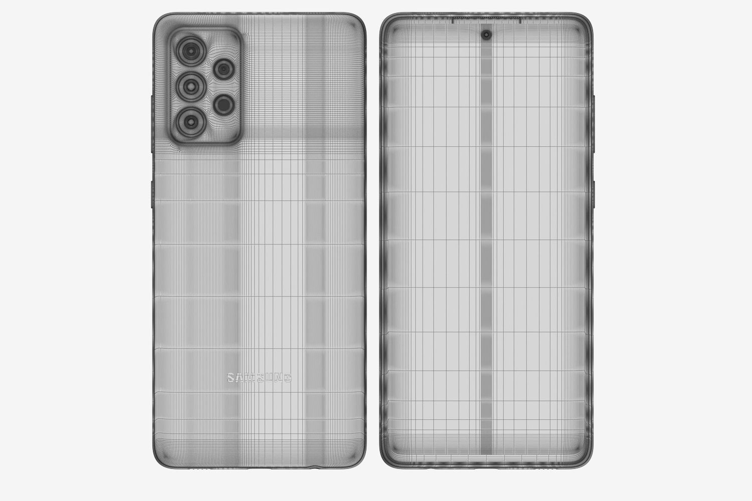 Samsung Galaxy A32 and A52 and A72 3D model_55