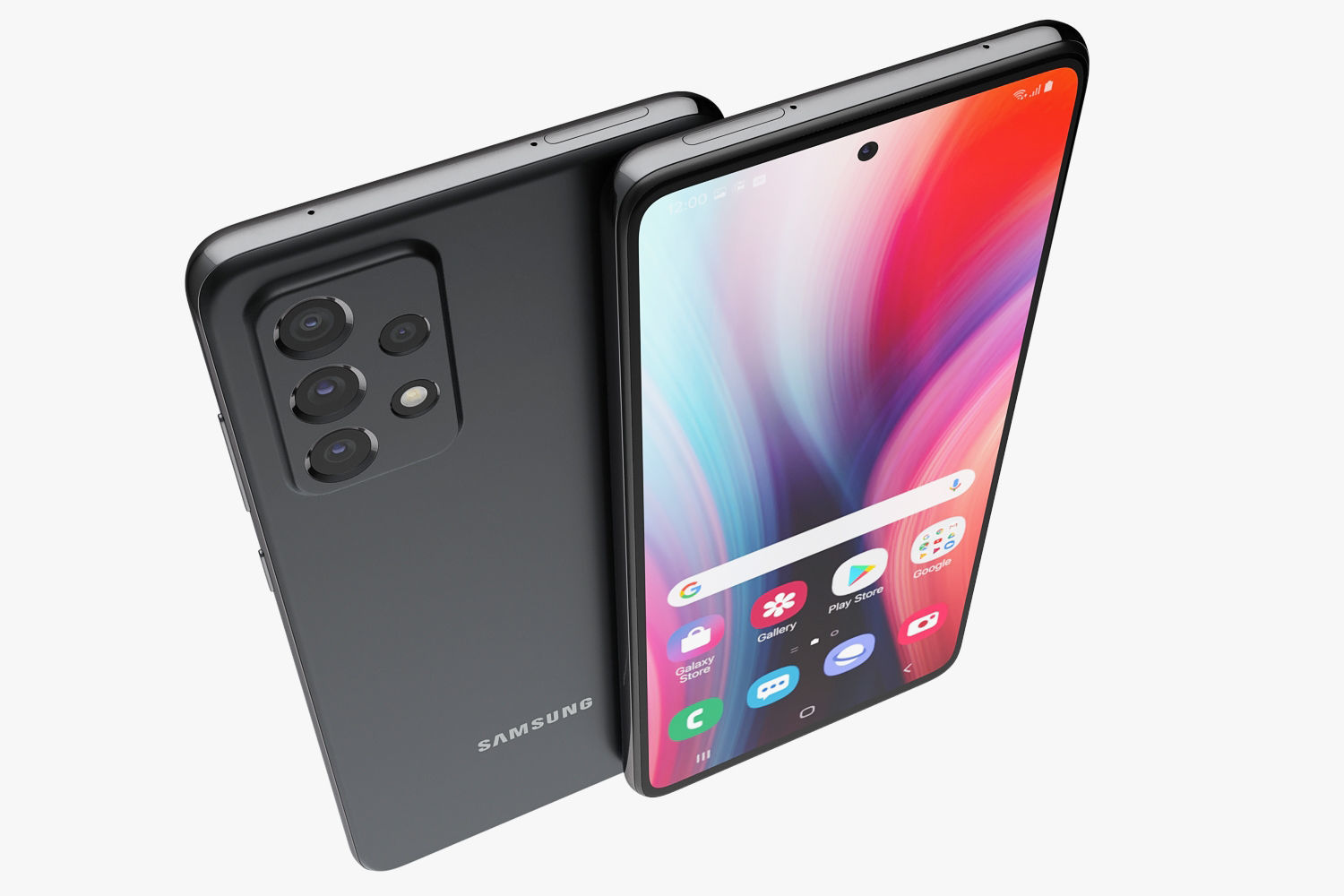 Samsung Galaxy A32 and A52 and A72 3D model_46