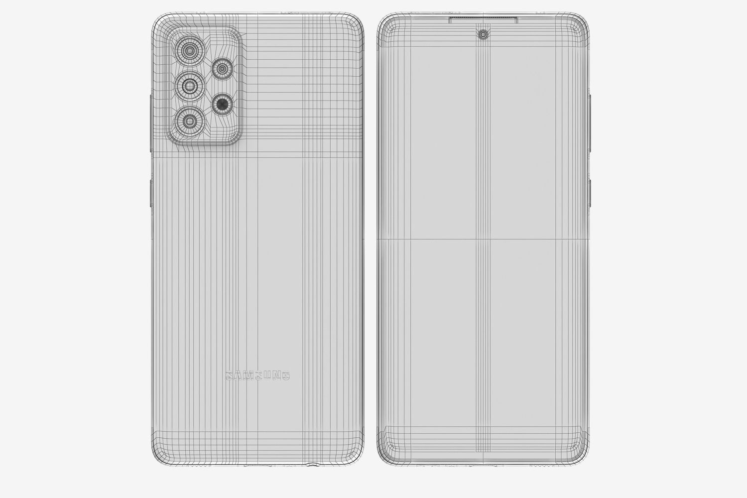 Samsung Galaxy A32 and A52 and A72 3D model_54
