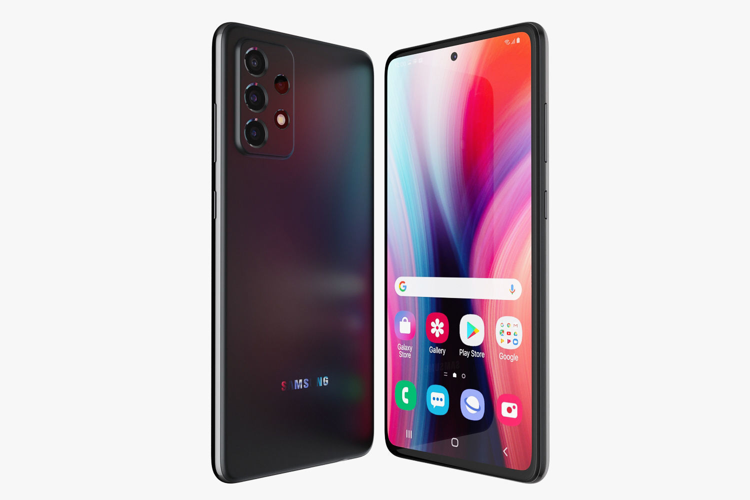 Samsung Galaxy A32 and A52 and A72 3D model_43