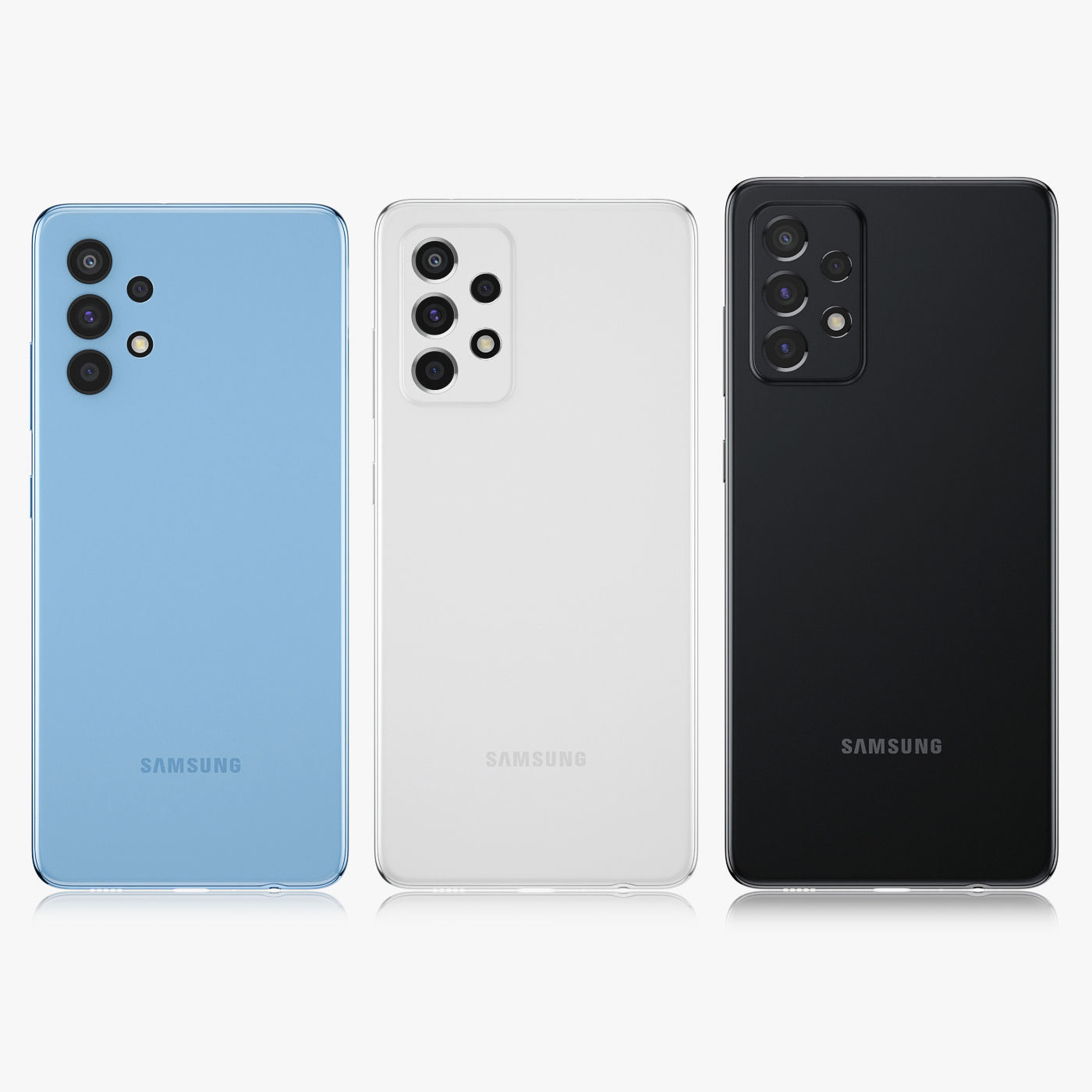 Samsung Galaxy A32 and A52 and A72 3D model_11