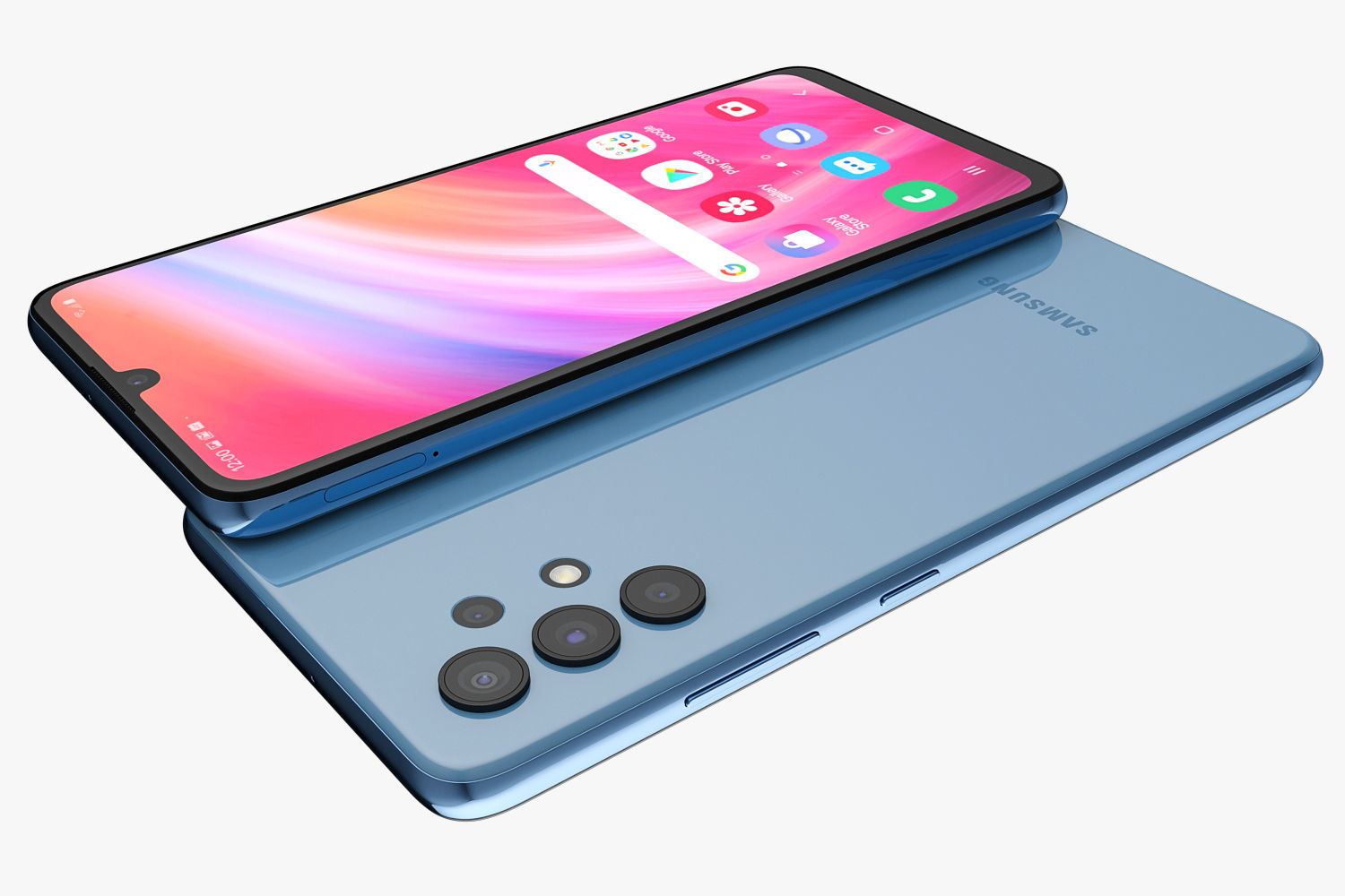 Samsung Galaxy A32 and A52 and A72 3D model_15