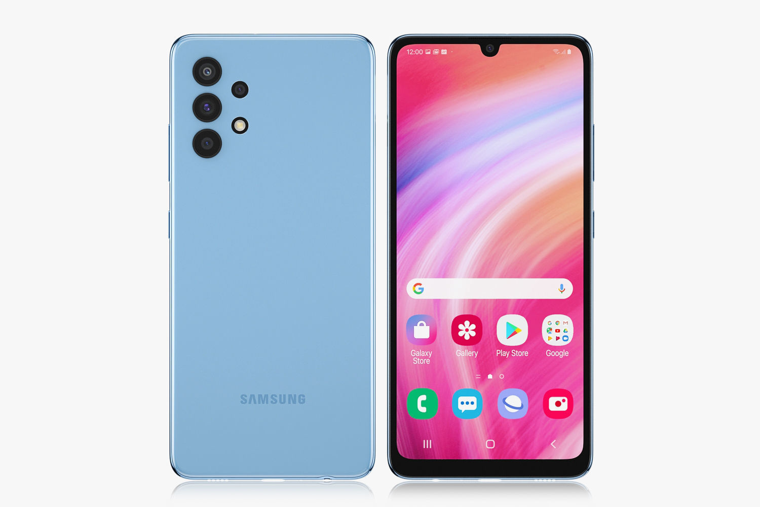 Samsung Galaxy A32 and A52 and A72 3D model_14