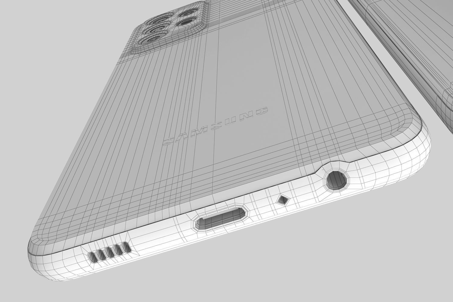 Samsung Galaxy A32 and A52 and A72 3D model_31