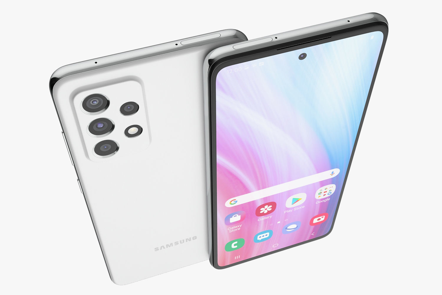 Samsung Galaxy A32 and A52 and A72 3D model_39