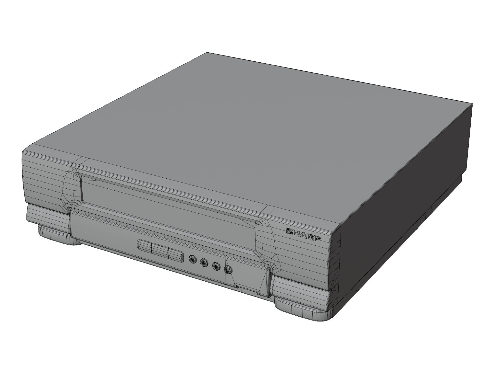 Video Cassette Player Sharp VC-M11  Low-poly 3D model_20