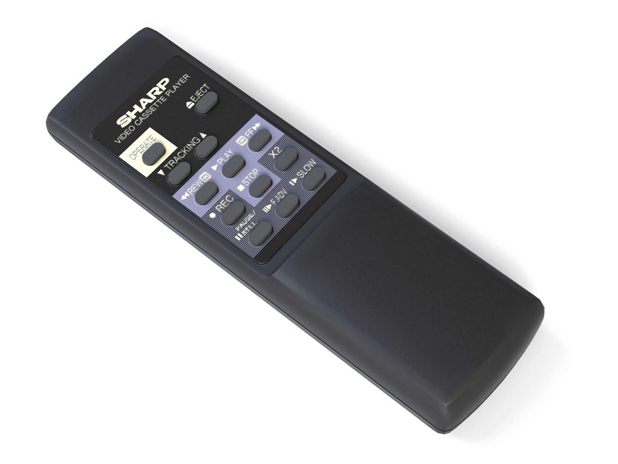 Video Cassette Player Sharp VC-M11  Low-poly 3D model_6