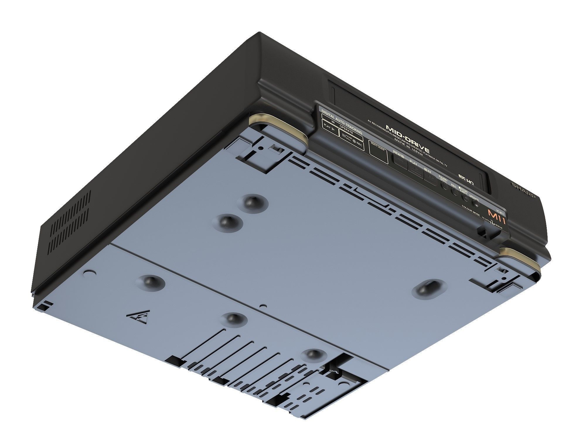 Video Cassette Player Sharp VC-M11  Low-poly 3D model_5