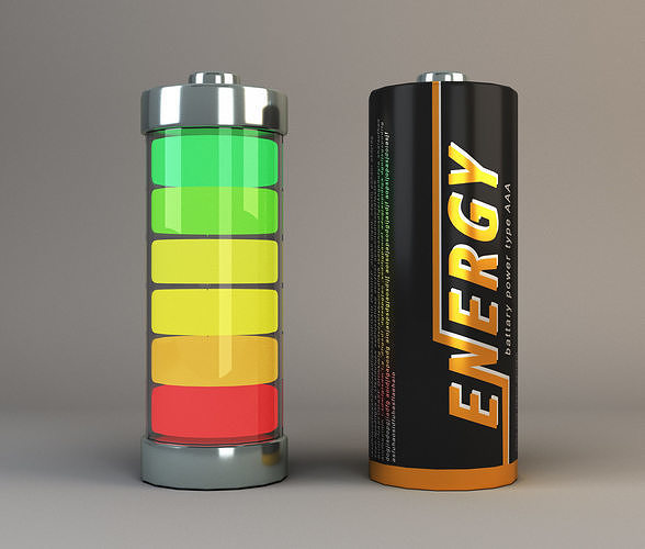 battery concept Low-poly 3D model