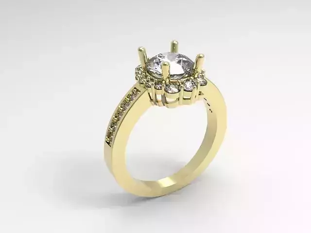 woman solitaire diamond ring 7 parts R00126