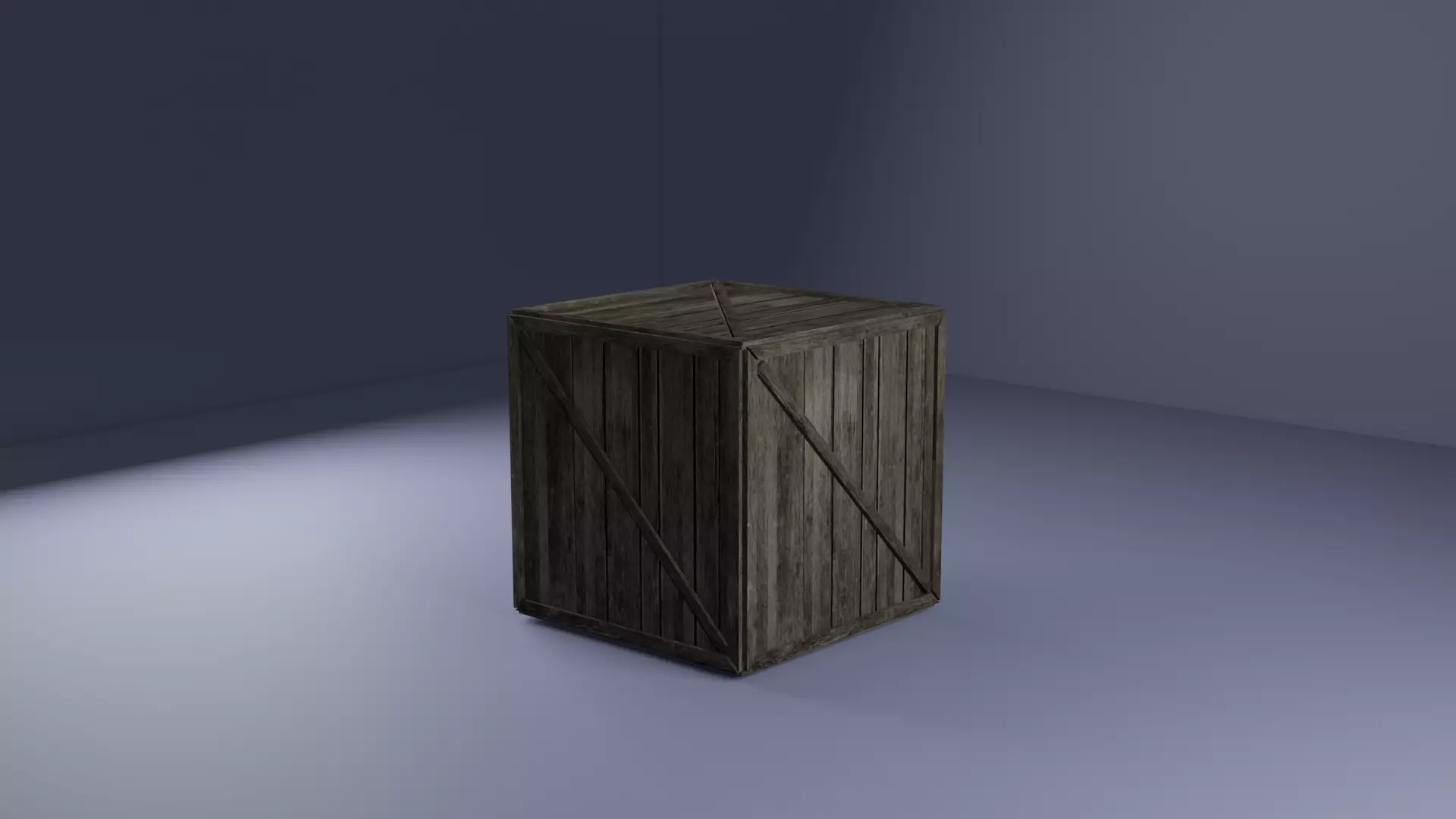 wooden case Free low-poly 3D model