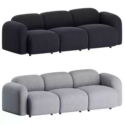 Swell Sofa 3 Seater by Normann Copenhagen 3D model