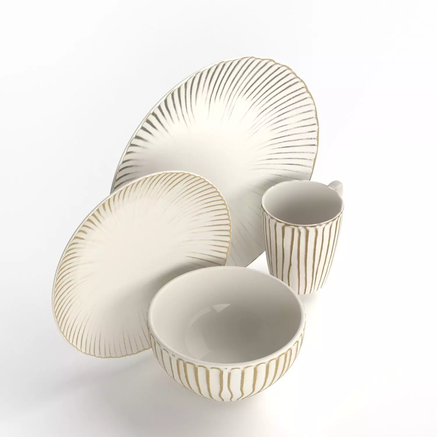 Lana Porcelain KitchenWare 3D model_0