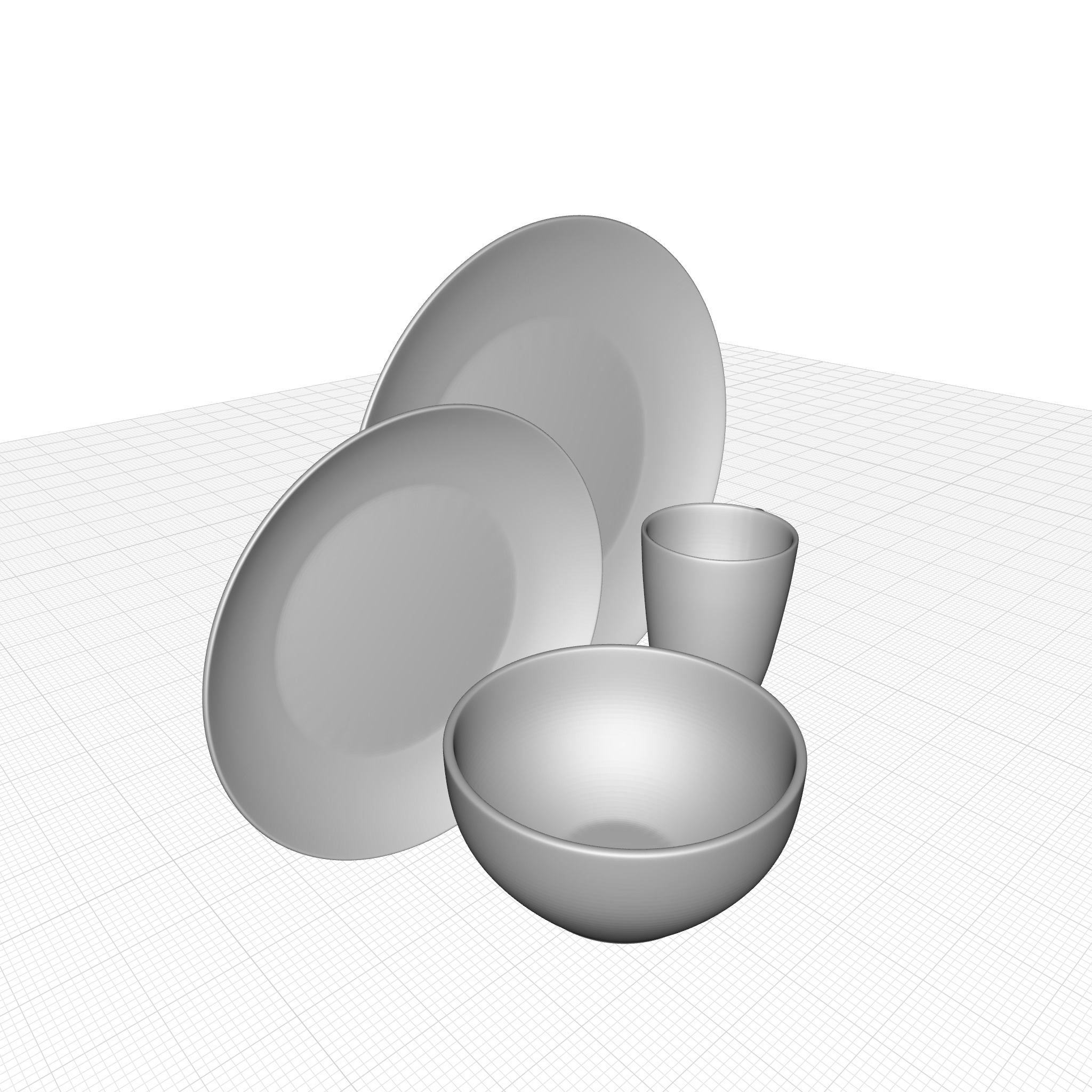 Lana Porcelain KitchenWare 3D model_2