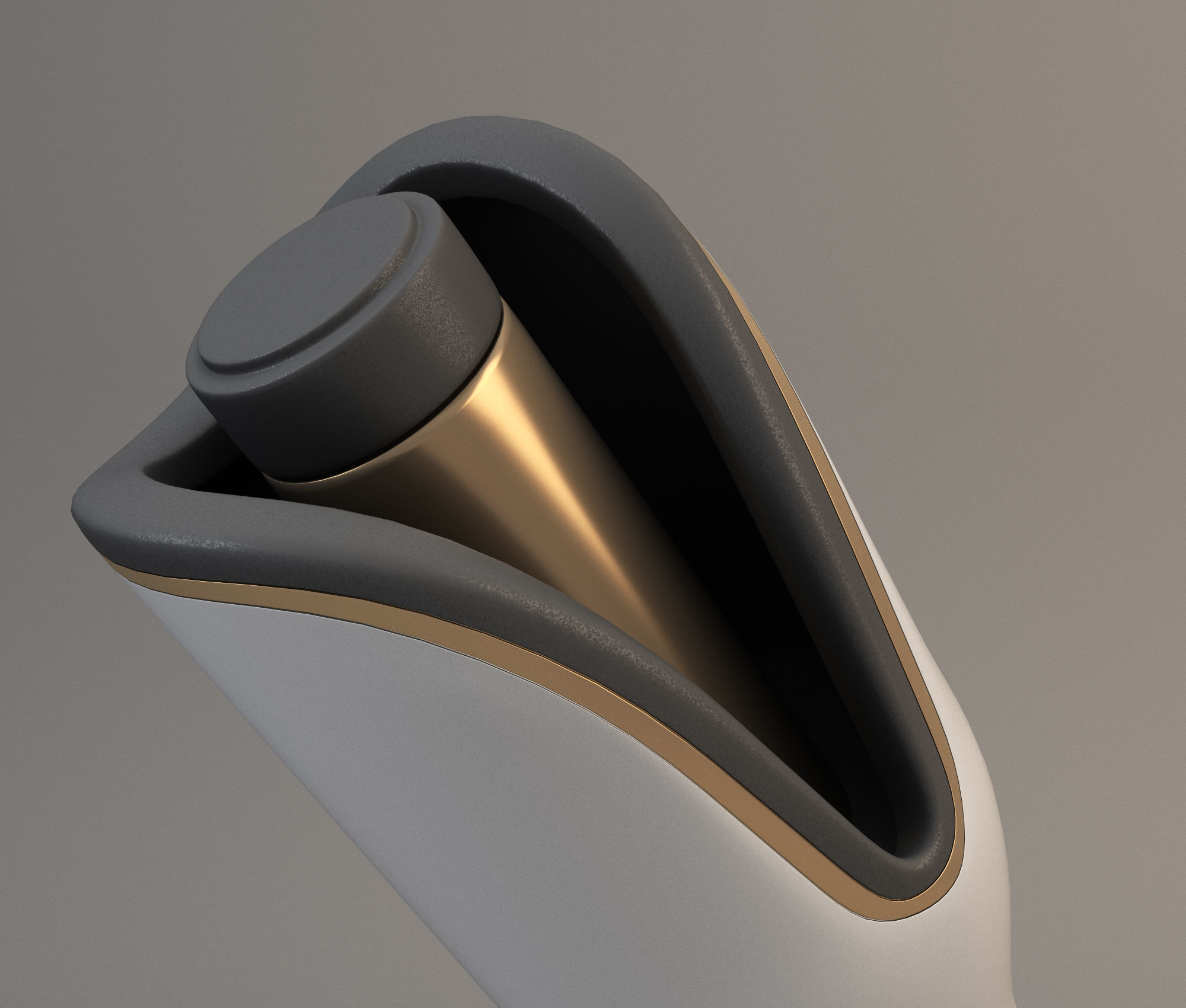 Auto hair curler Low-poly 3D model_2